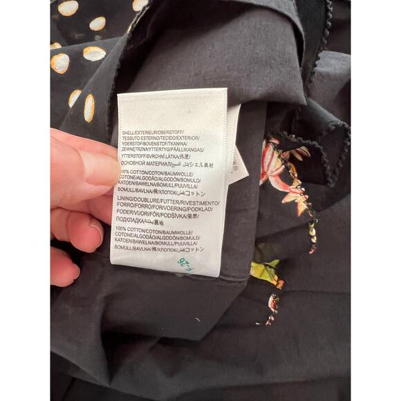 Farm Rio Cocoa Paradise Dark Botanical Print Mini Dress S - Picture 9 of 10